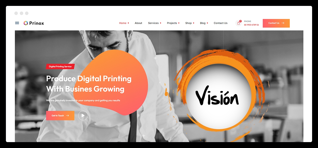Prinox – Printing Services WordPress Theme