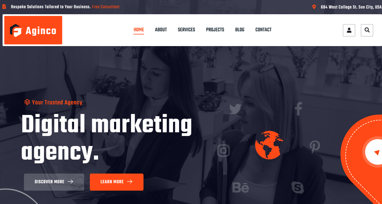 Aginco - Digital Agency WordPress Theme