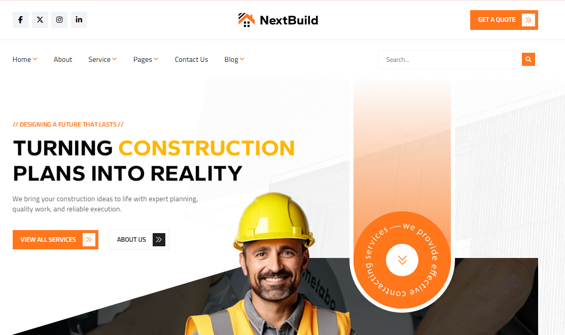 Nextbuild – Construction WordPress Theme