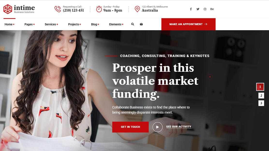 Intime – Business Consulting WordPress Theme