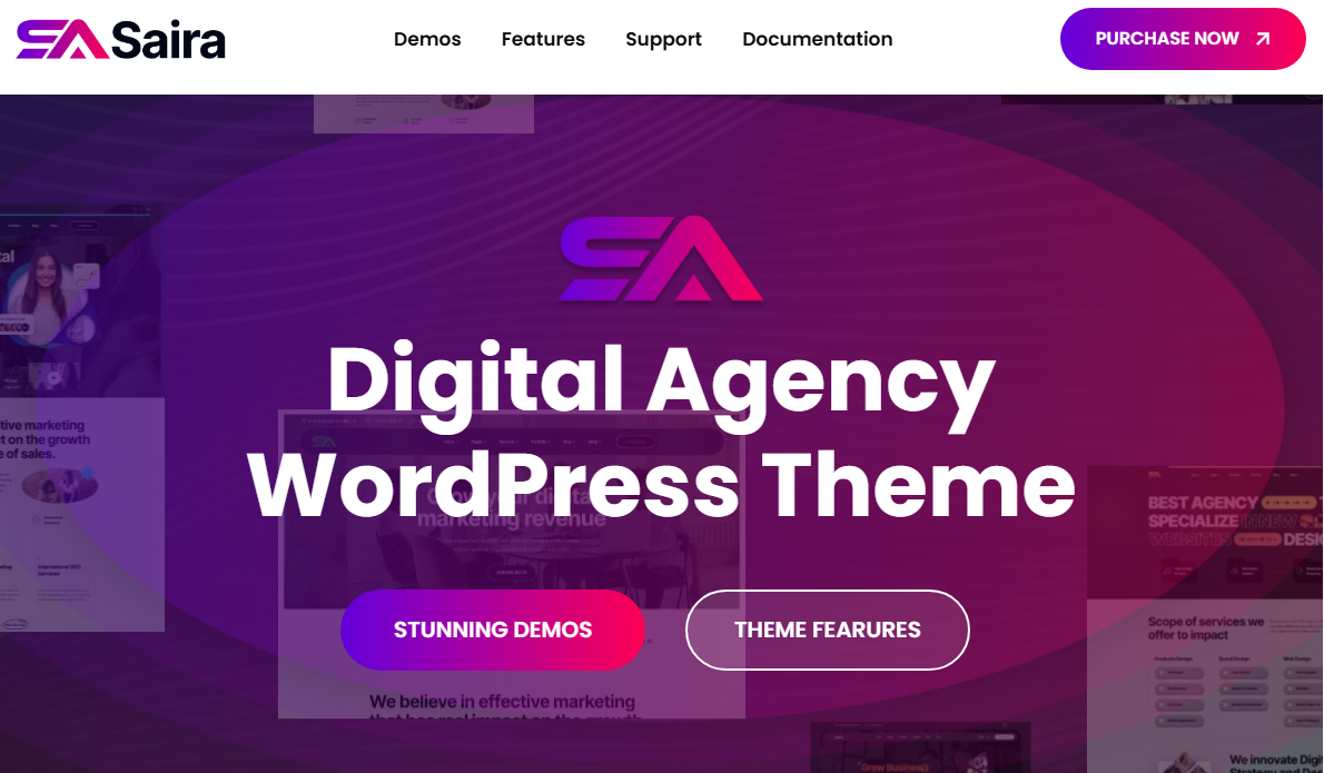 Saira – Digital Agency WordPress Theme