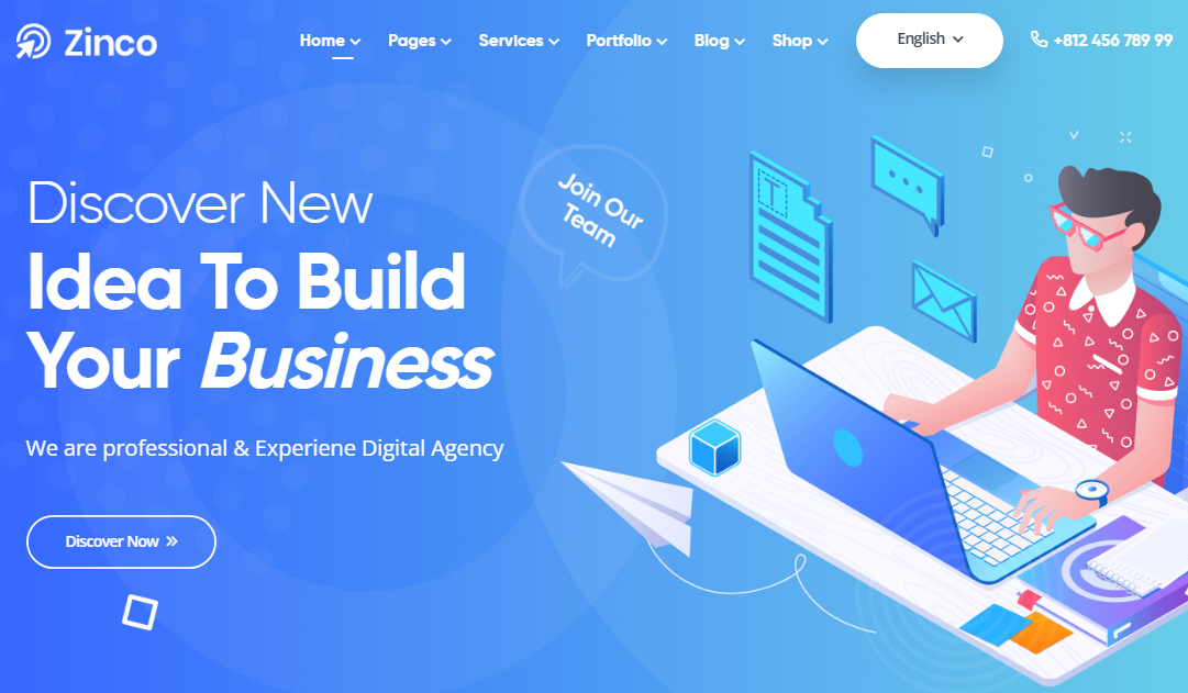 Zinco – Digital Marketing Agency WordPress Theme
