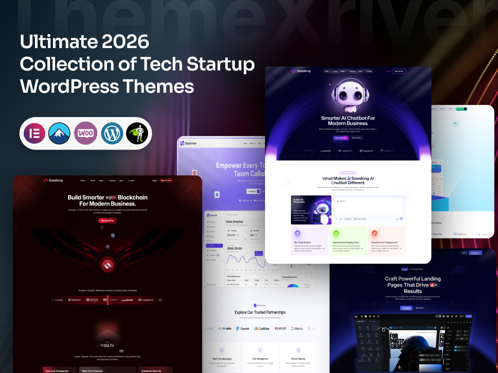 Best Tech Startup WordPress Themes for SaaS, Apps & IT Startups in 2026