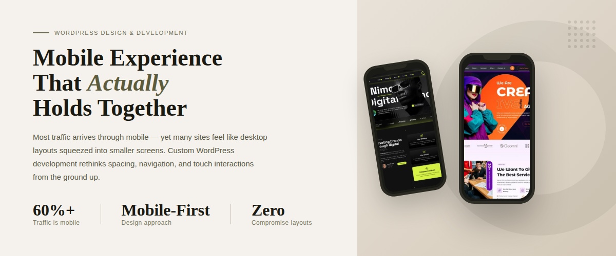 mobile experince wordpress theme