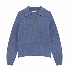 Soft Knit Polo Sweater